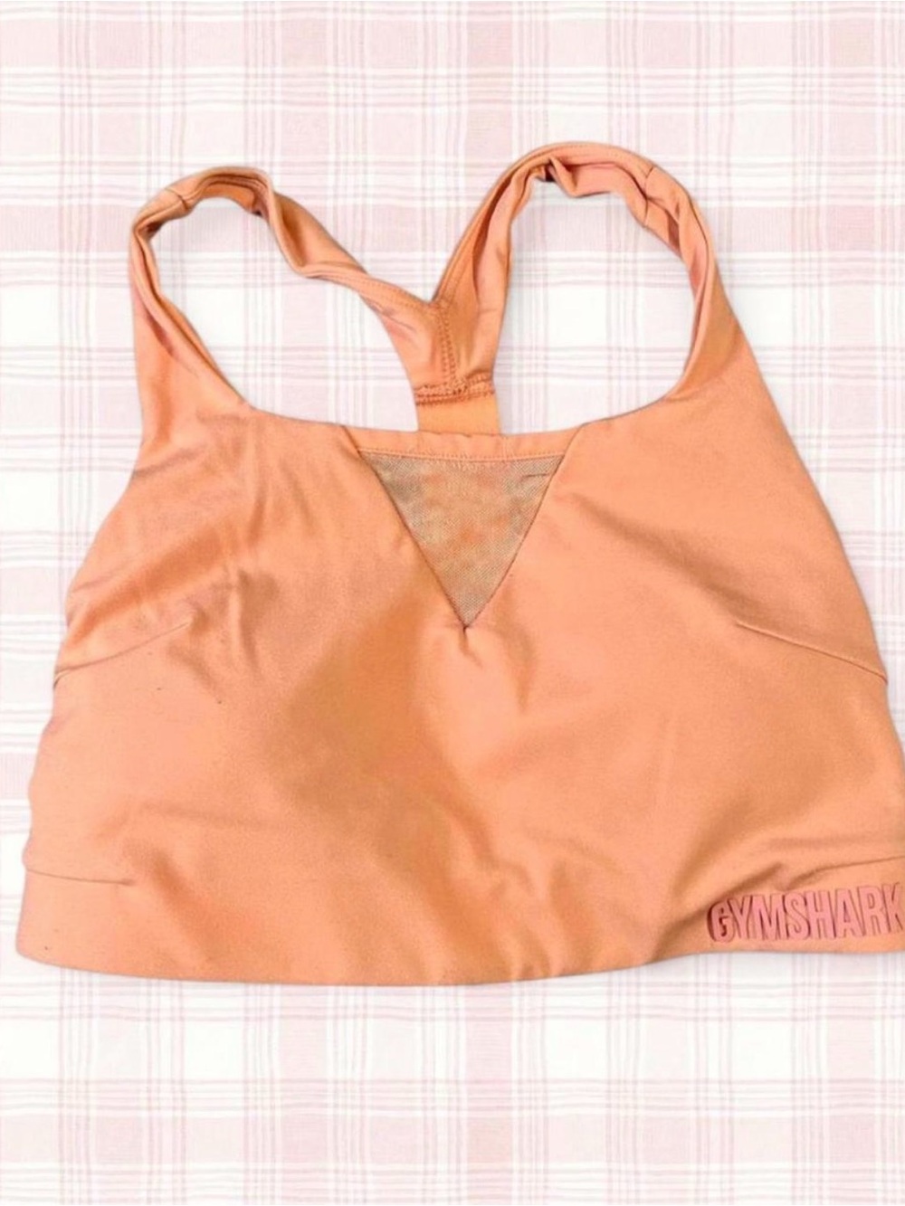 Gymshark Peach/Coral Racerback Sports Bra